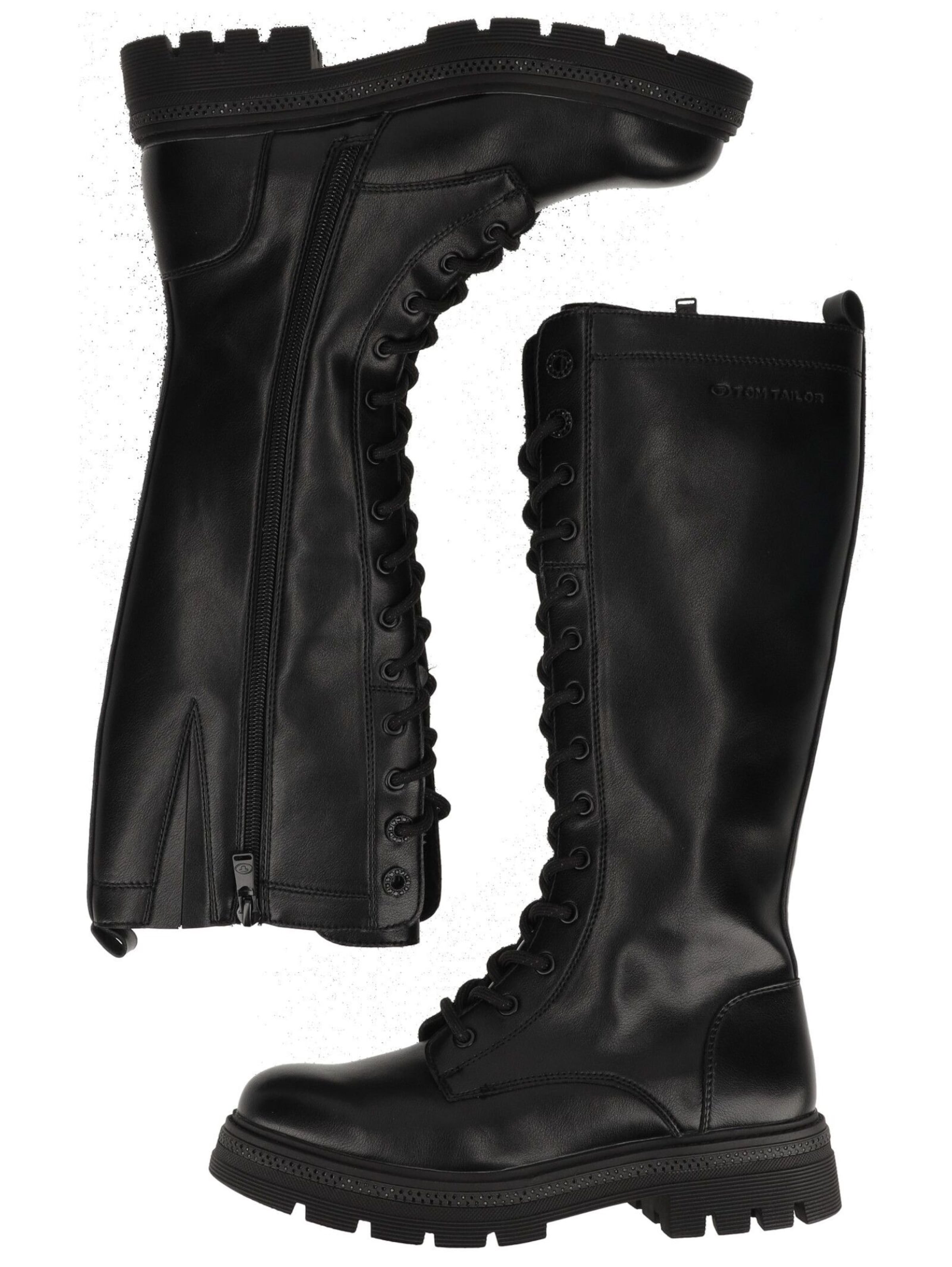 TOM TAILOR Stiefel in Schwarz