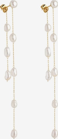Luamaya Ohrringe 'Jules Unique Pearl Fall Studs' in Gold: Vorderseite