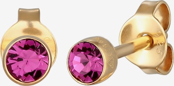 ELLI Ohrringe 'Solitär' in Gold: Vorderseite