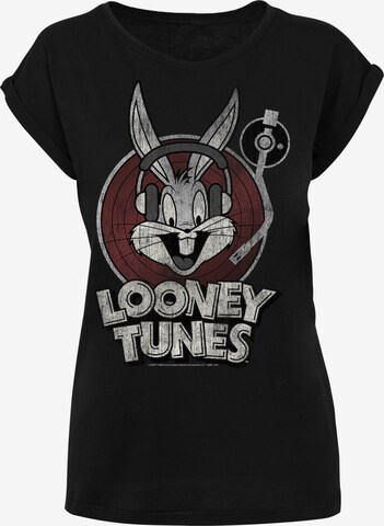 F4NT4STIC Shirt 'Looney Tunes Bugs Bunny' in Schwarz: predná strana