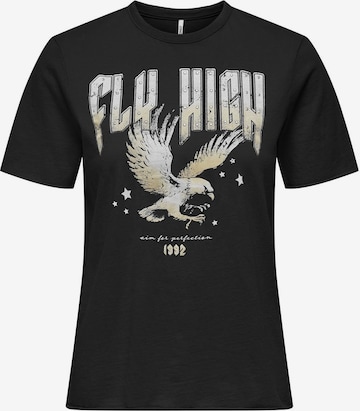 T-shirt 'ONLLUCY' ONLY en noir : devant