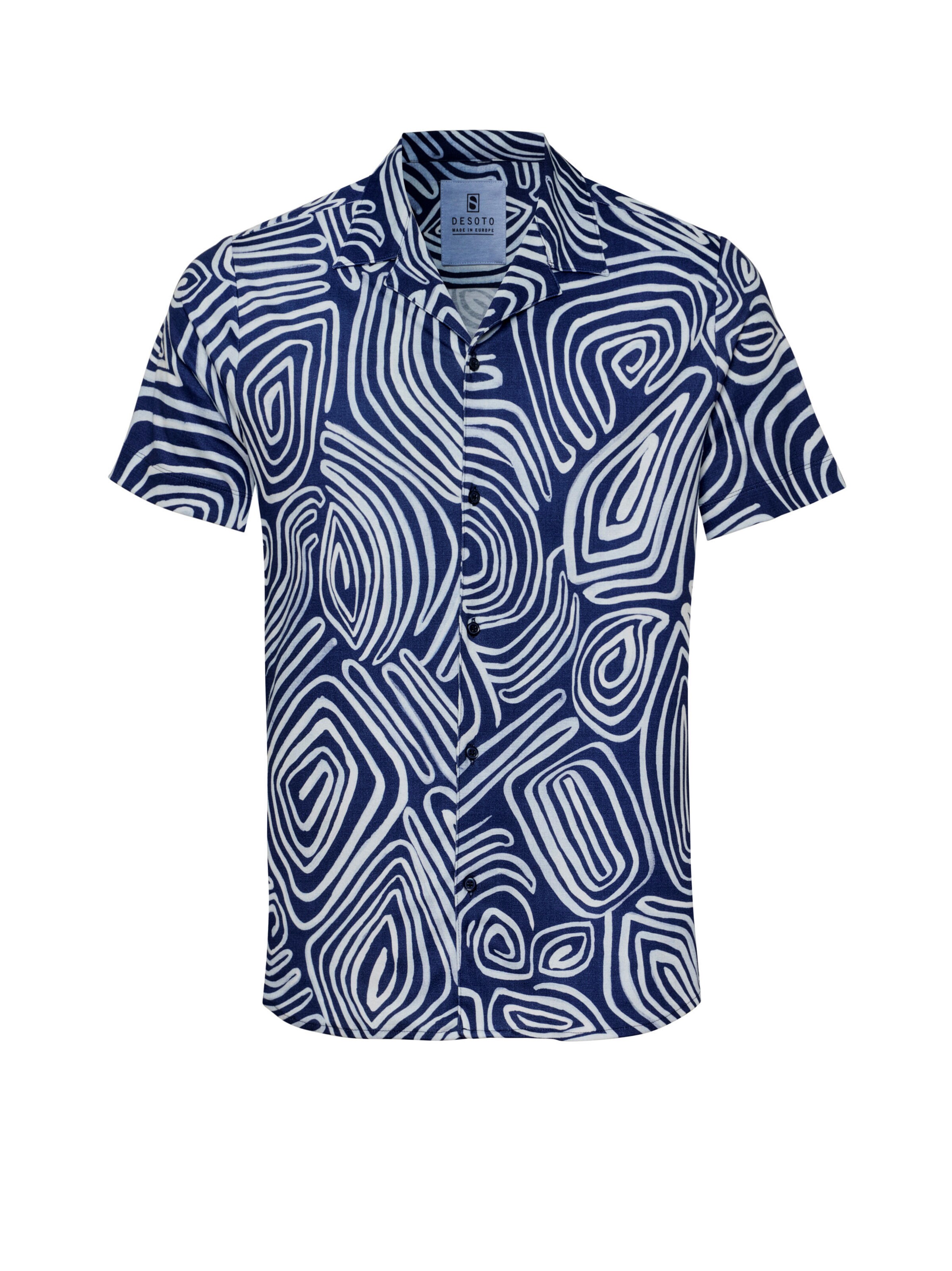 DESOTO Slim fit Overhemd in Blauw: voorkant