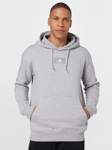 ADIDAS SPORTSWEAR Sport sweatshirt 'Essentials Feelvivid  Fleece Drop Shoulder' i grå: framsida
