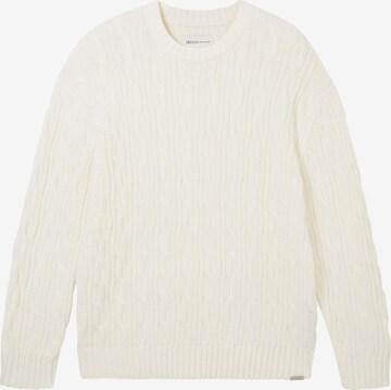 Pull-over TOM TAILOR DENIM en blanc : devant