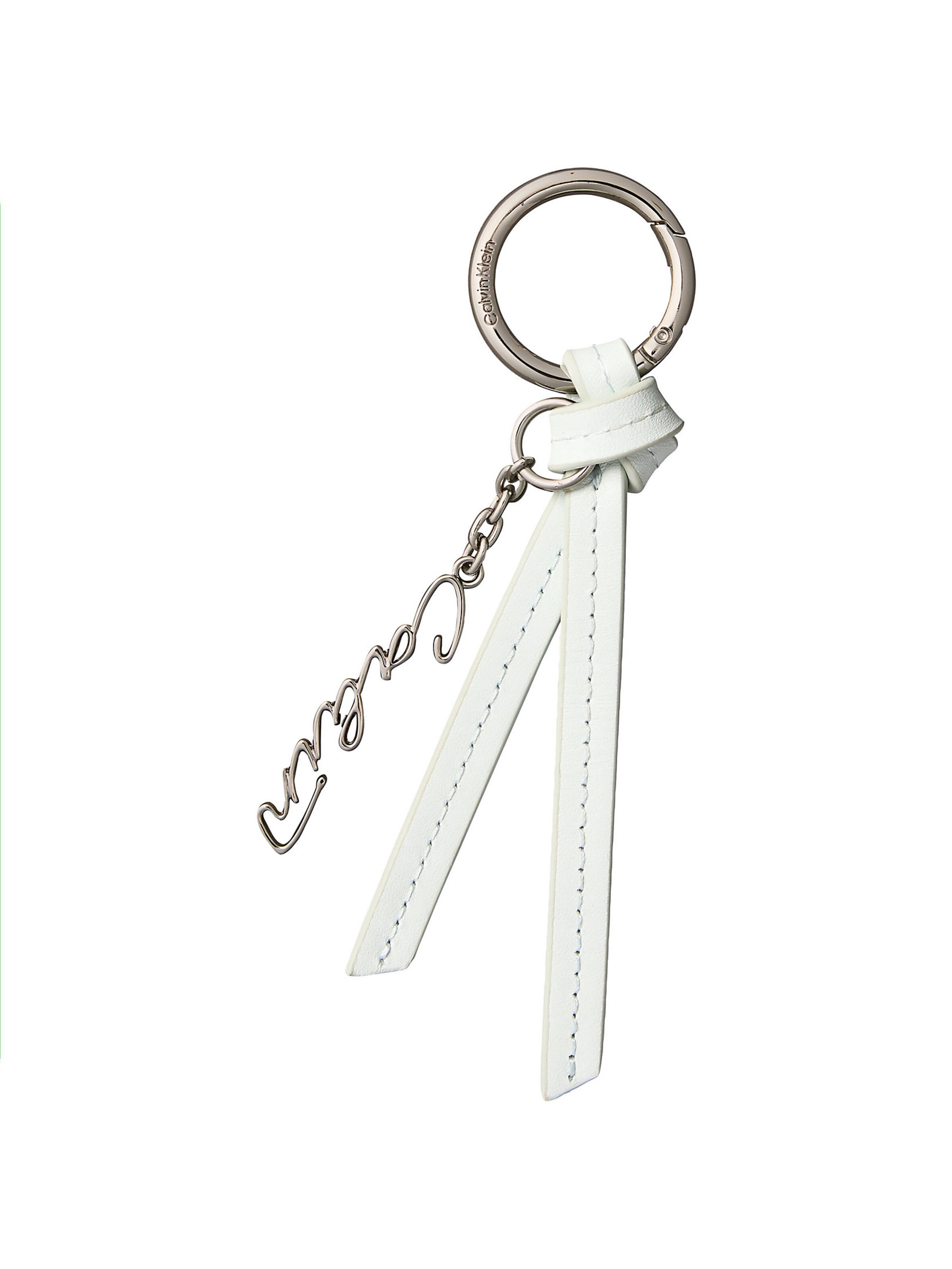 Porte-clés Calvin Klein en blanc : devant