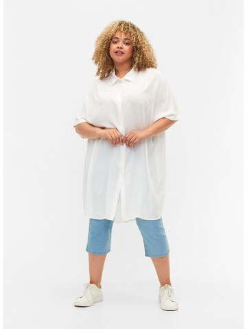 Zizzi Bluse 'Vada' in Weiß