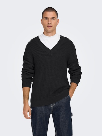 Pull-over Only & Sons en bleu : devant