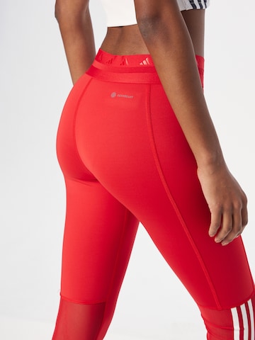 Skinny Pantalon de sport 'Techfit Hyperglam' ADIDAS PERFORMANCE en rouge