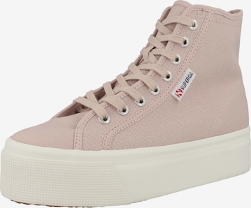 Baskets hautes SUPERGA en rose : devant