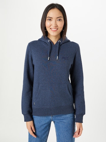 Sweat-shirt Superdry en bleu : devant