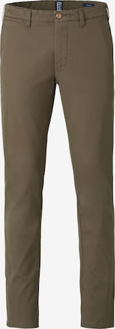 MEYER Regular Chino trousers 'M5' in Brown: front