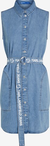 KARL LAGERFELD JEANS Blousejurk in Blauw: voorkant