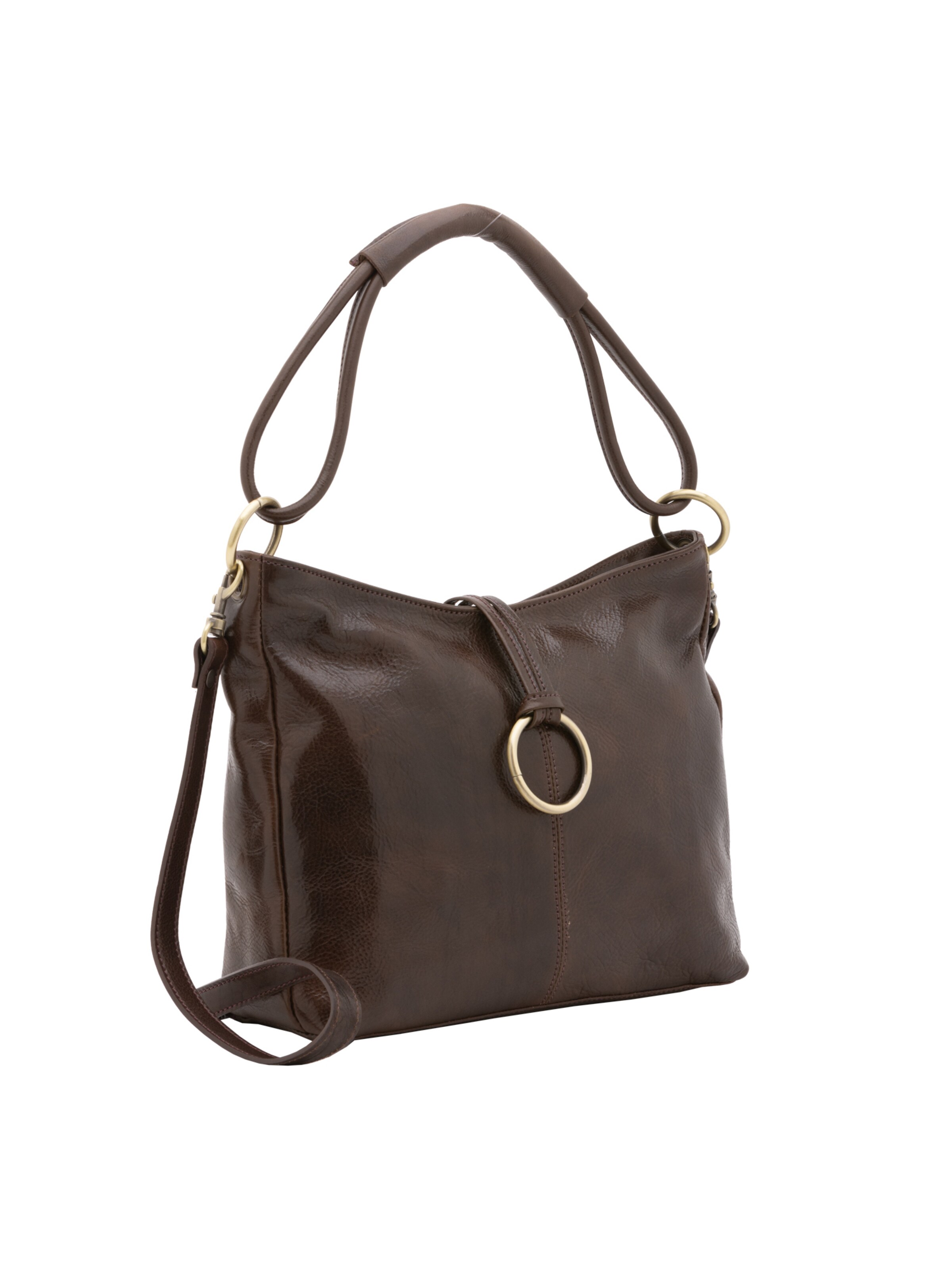 Borsa a spalla di Viola Castellani in marrone: frontale