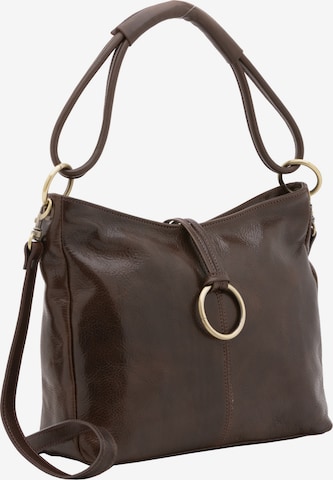 Viola Castellani Schultertasche in Braun: Vorderseite
