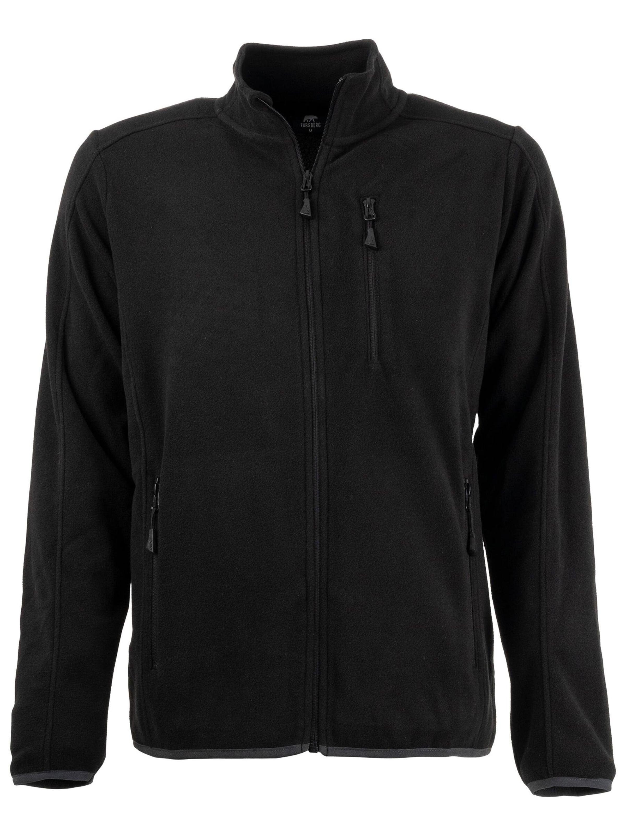 FORSBERG Fleece Jacket 'Haakon Fleecejacke' in Black: front