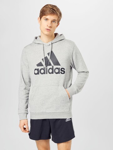 pelēks ADIDAS SPORTSWEAR Sportiska tipa džemperis 'Essentials Big Logo': no priekšpuses