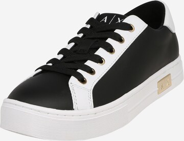 ARMANI EXCHANGE Platform trainers in Black: front