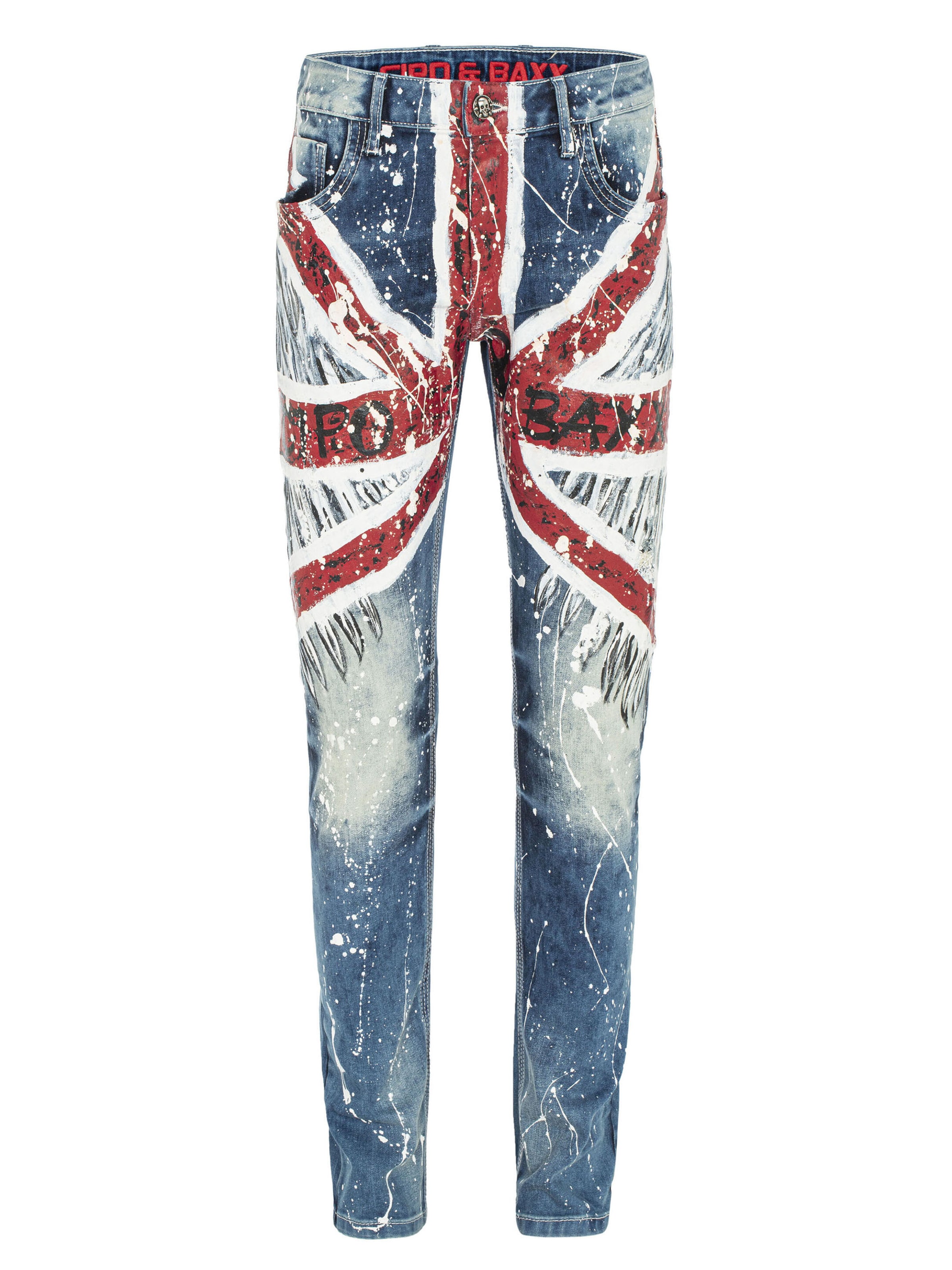 CIPO & BAXX Regular Jeans in Blauw: voorkant