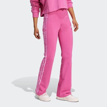 ADIDAS SPORTSWEARFlared/zvonoliki kroj Sportske hlače 'Essentials' - roza boja: prednji dio