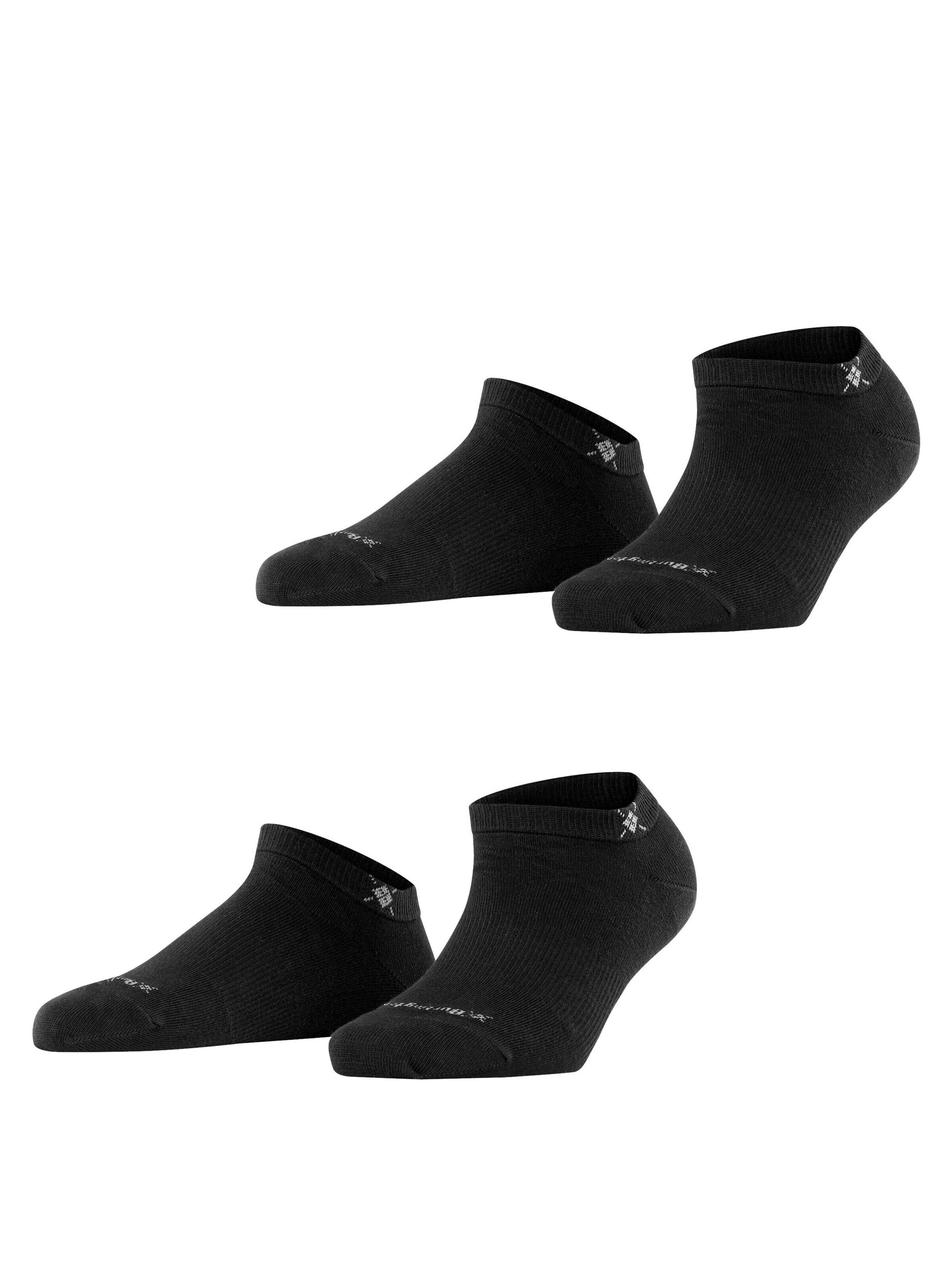 BURLINGTON Ankle Socks 'Everyday 2-Pack' in Black: front
