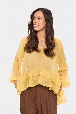 SAINT TROPEZ Bluse 'Lindzy' in Gelb: Vorderseite