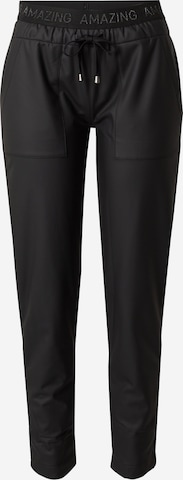Cartoon Tapered Pants in Black: front