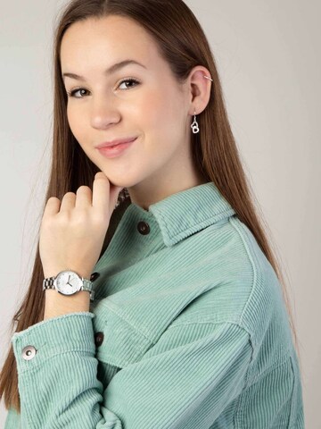 Lucardi Earrings in Silver: front