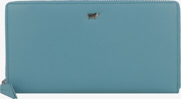 Braun Büffel Wallet in Blue: front