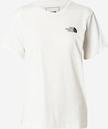 THE NORTH FACE Тениска 'FOUNDATION' в бяло: отпред