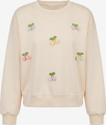 Sweat-shirt 'Pop' MYMO en beige : devant