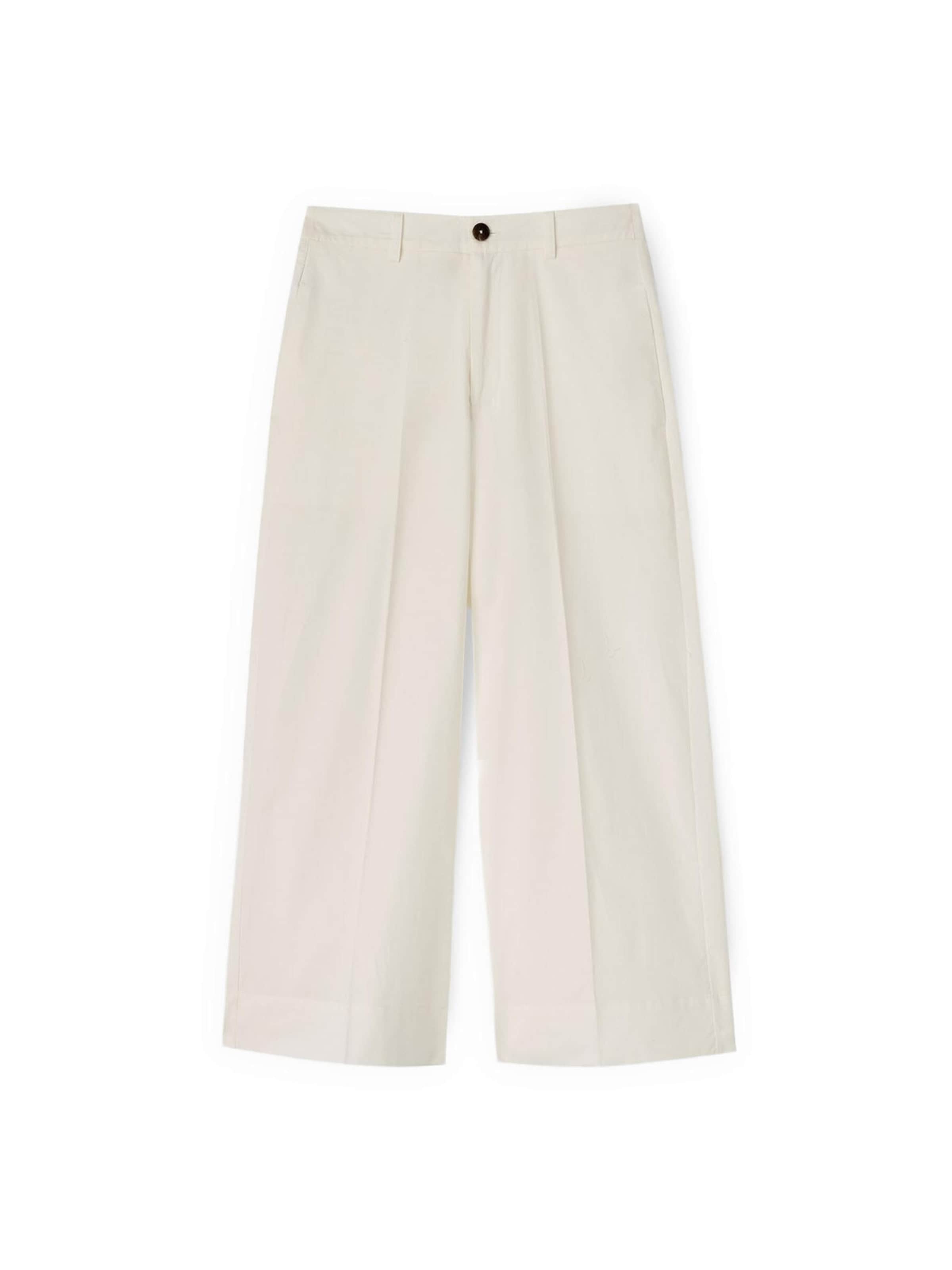 MOTIVI Wide leg Trousers in White: front