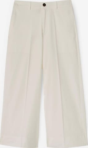 MOTIVI Wide leg Trousers in White: front