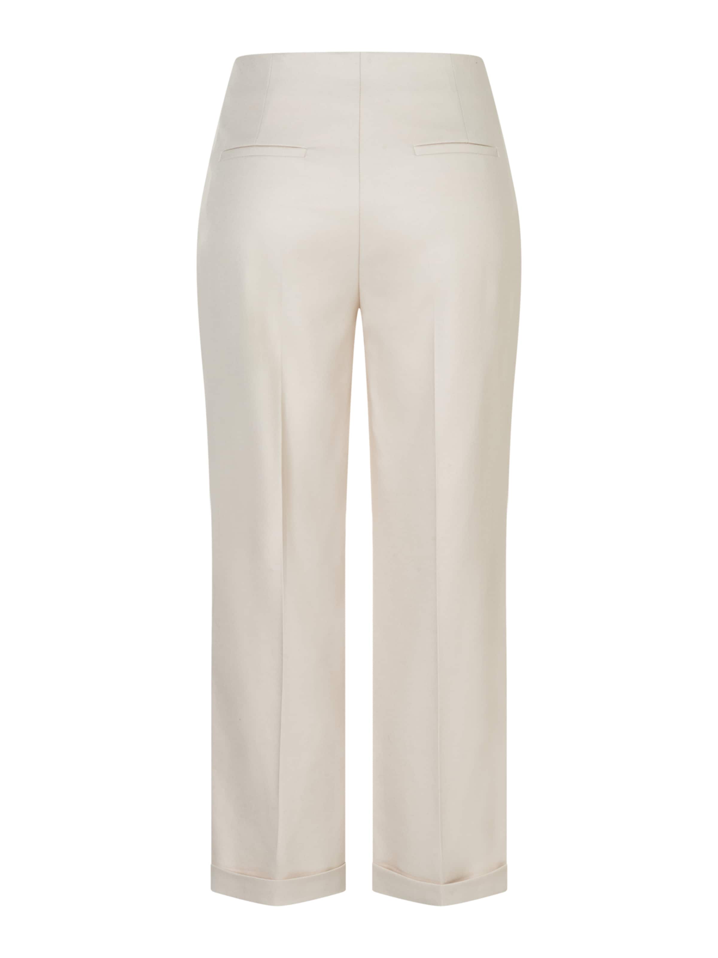 MORE & MORE Boot cut Pleated Pants in Beige