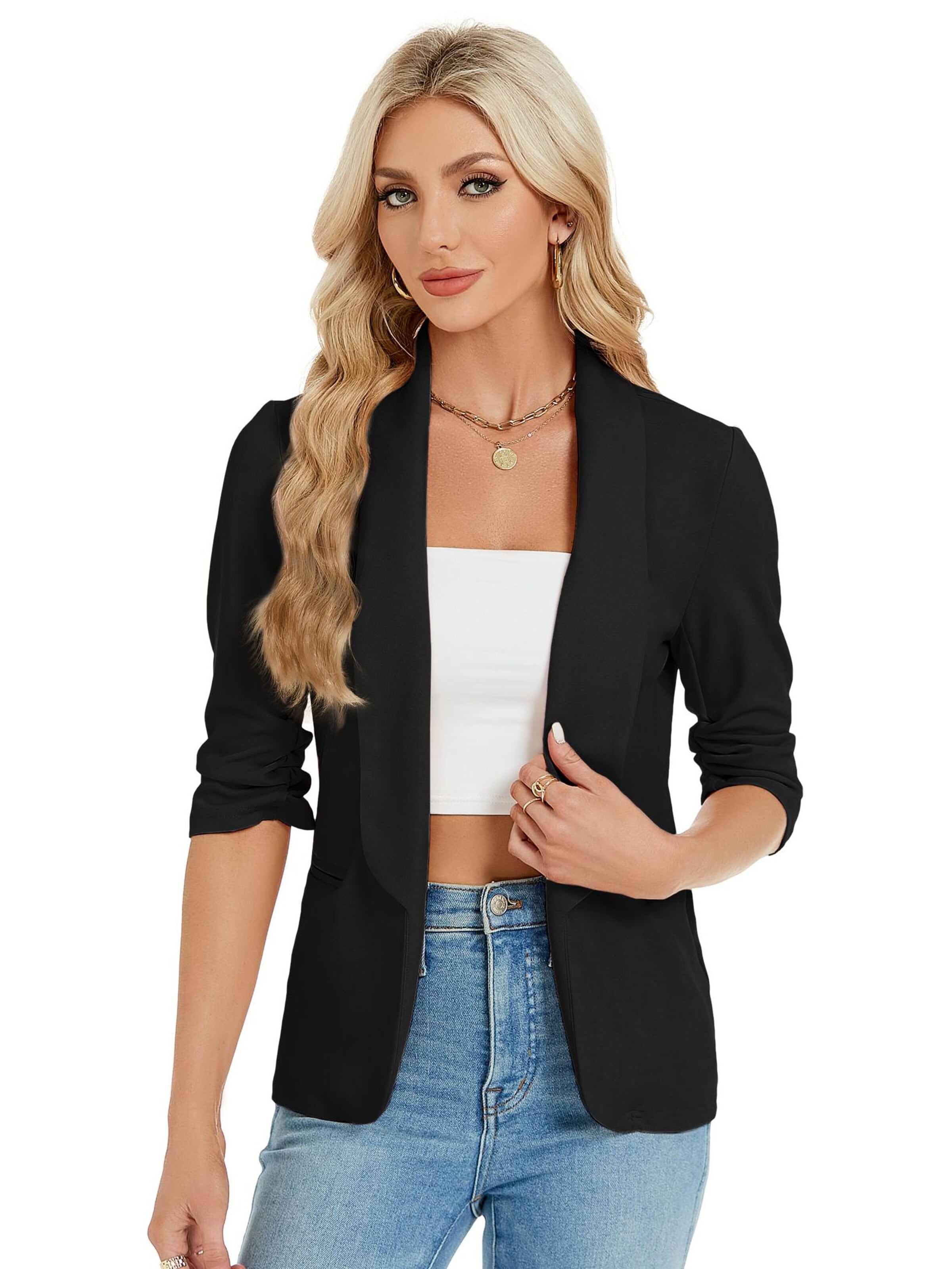 Yesfashion Blazer‌‌‌‌‌‌‌‌ in Schwarz: Vorderseite