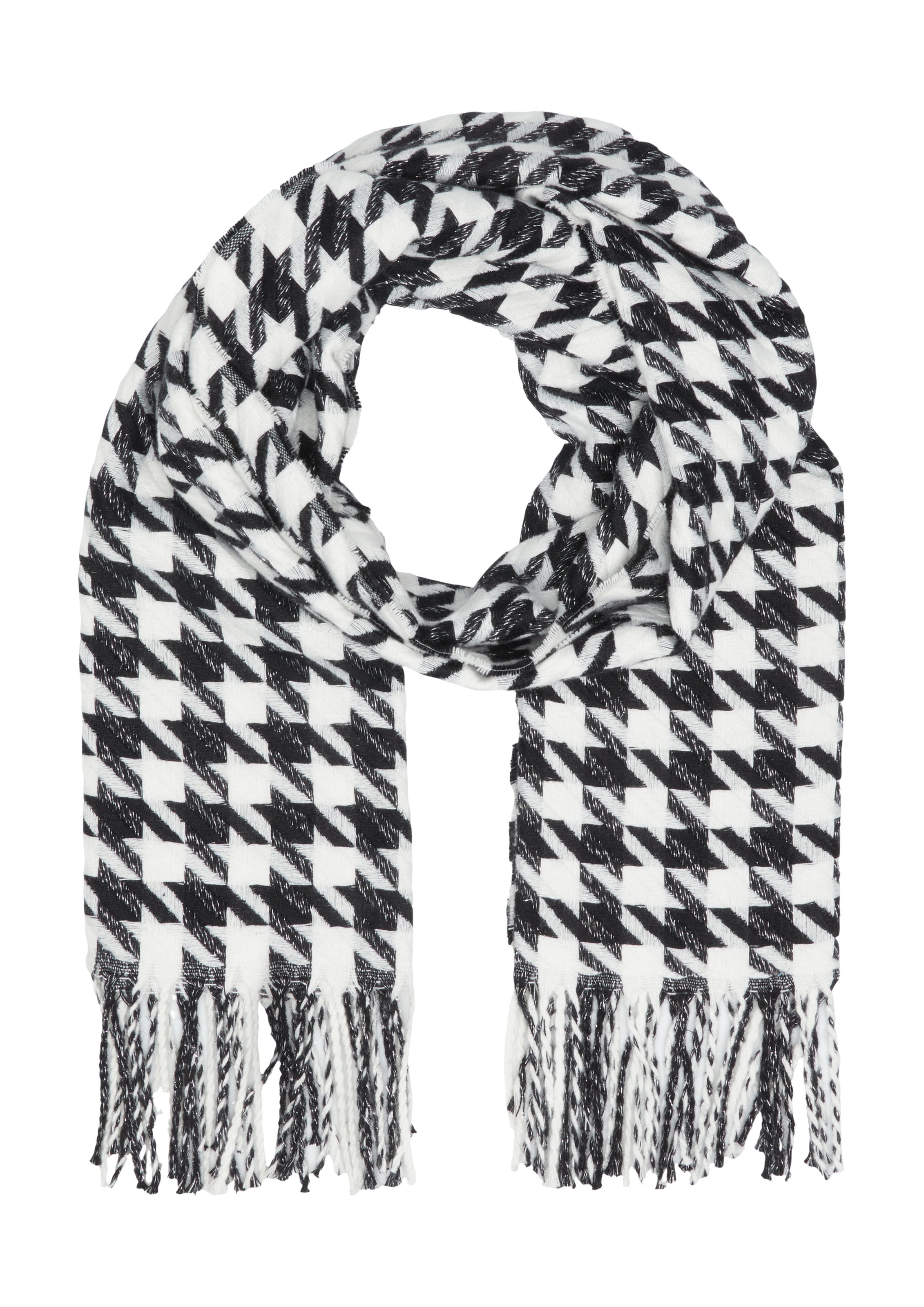 s.Oliver Schal in schwarz / weiß, Produktansicht