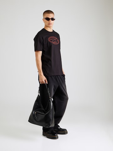 DIESEL T-shirt 'T-ADJUST-BIGOVAL' i svart