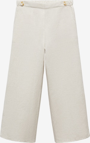 MANGO KIDS Wide leg Byxa 'NILO' i beige: framsida