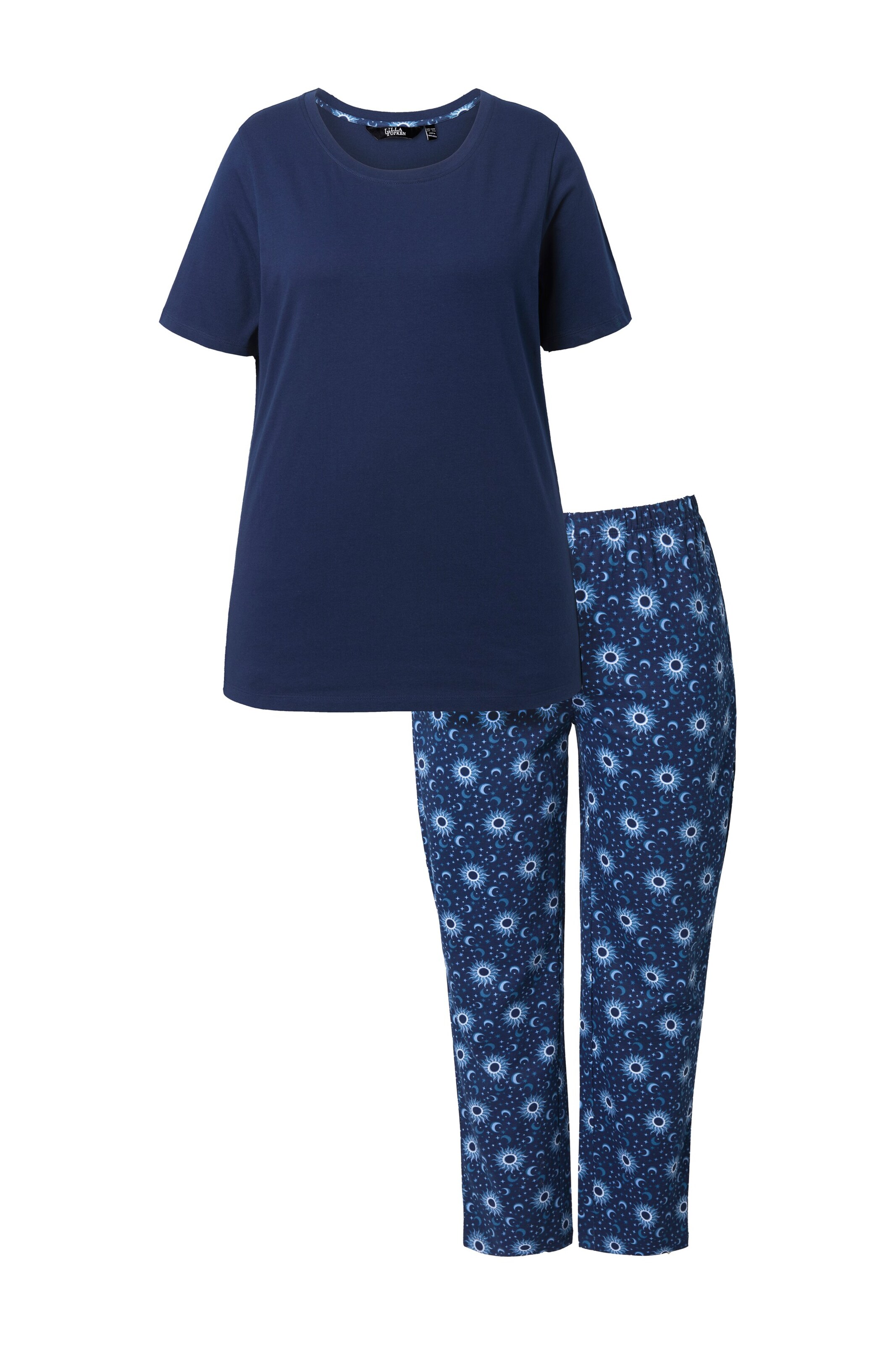 Ulla Popken Pyjama in Blau: Vorderseite