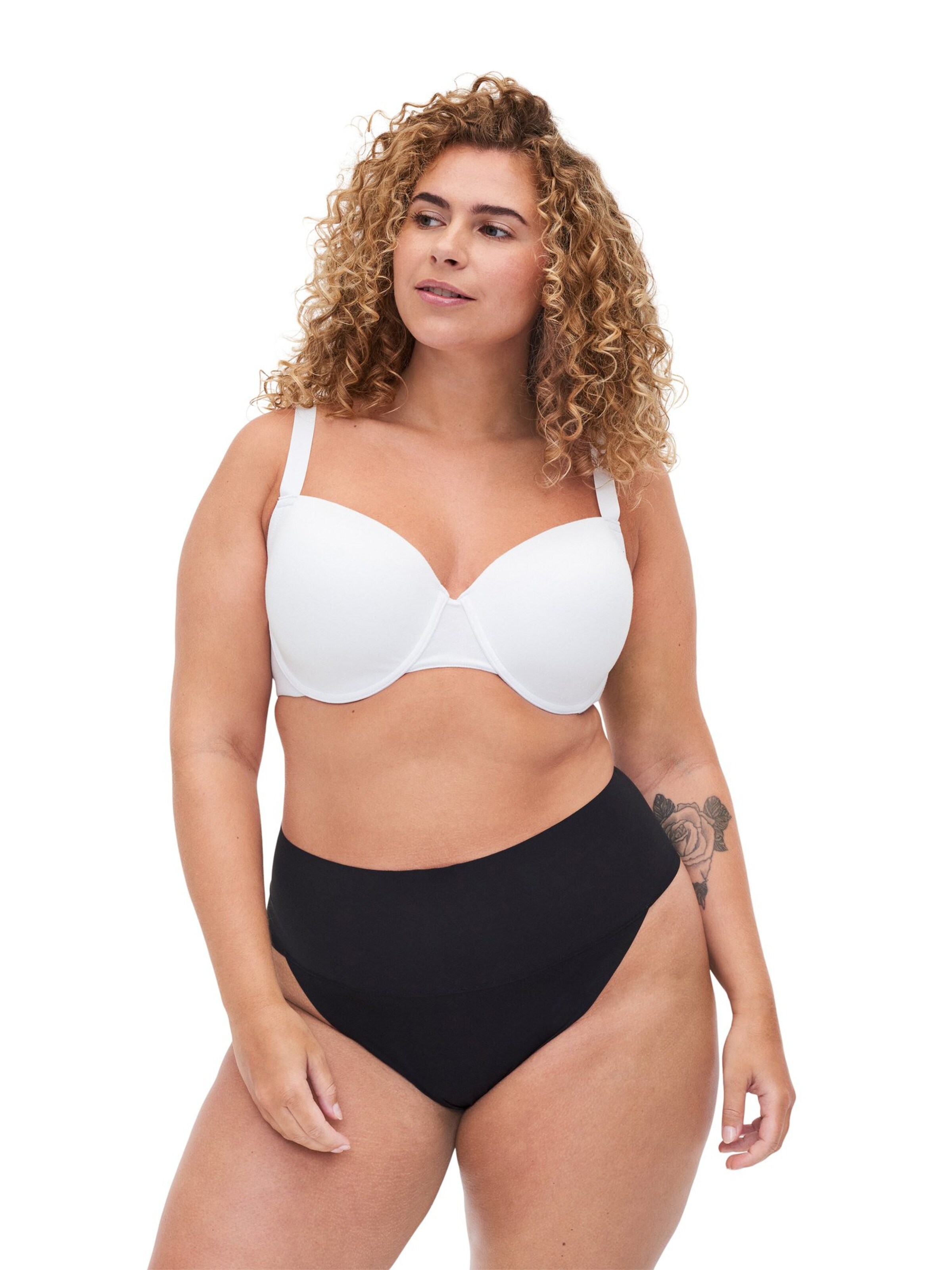 Devoted by Zizzi String 'LDAPHNE' in Schwarz: Vorderseite