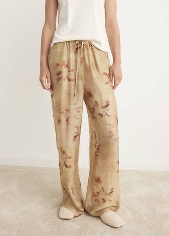 MANGO Pyjamahose in Beige: Vorderseite