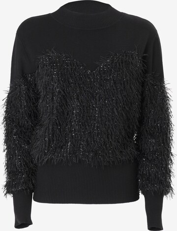 Influencer Sweater 'Sweetheart' in Black: front