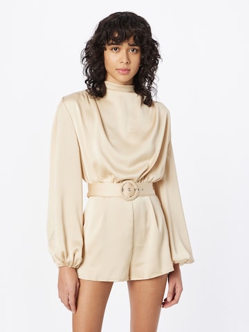 Misspap Jumpsuit in Beige: voorkant