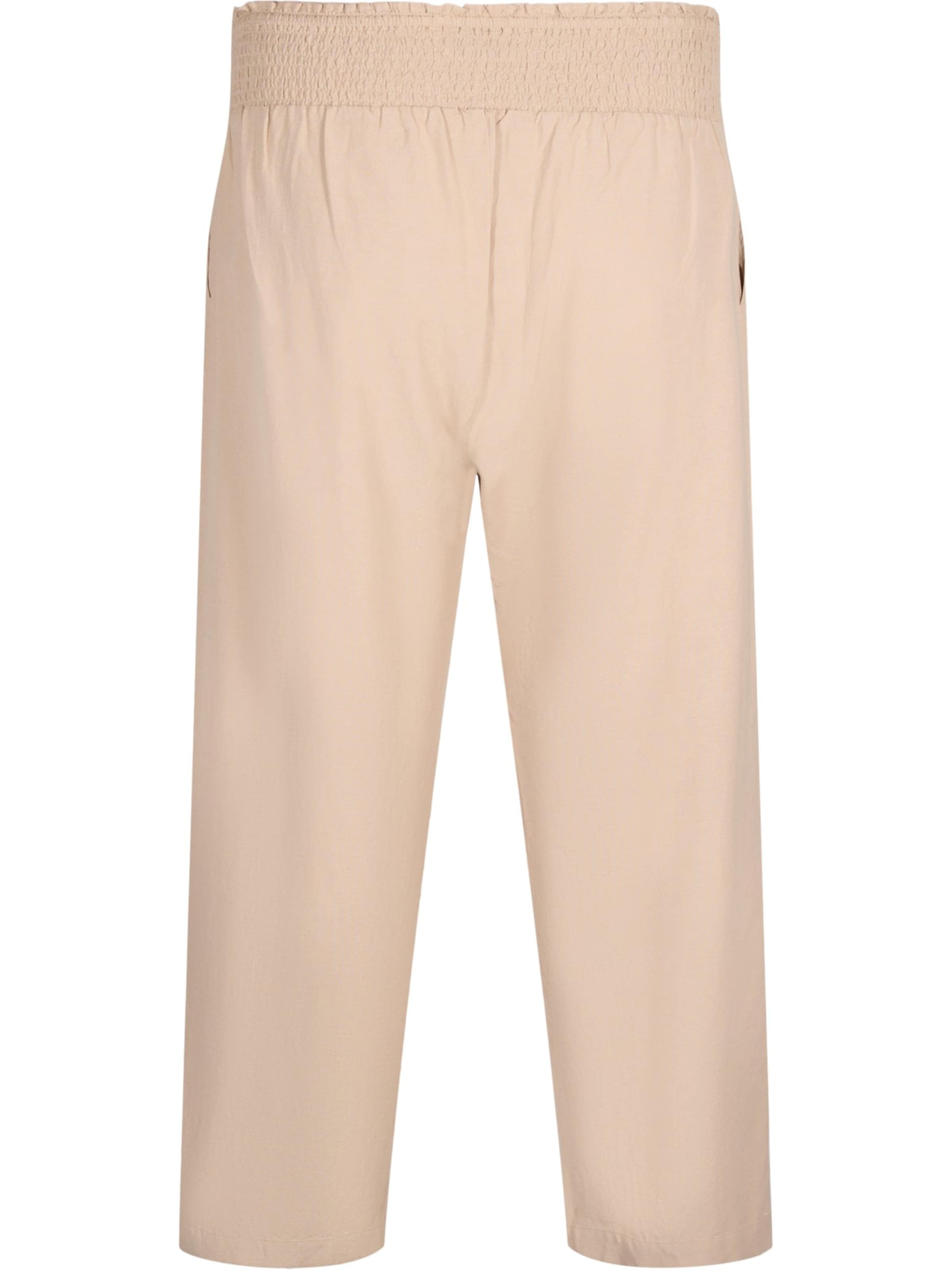 Zizzi - Regular Calças 'Vellie' em bege