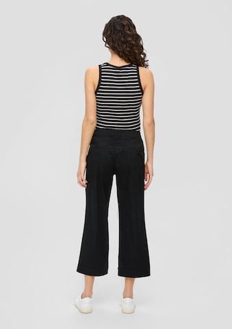 s.Oliver Wide leg Pleated Pants in Black: back
