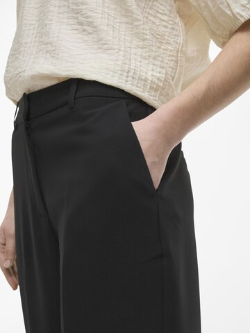 VILA Regular Trousers with creases 'VISiffe' in Black