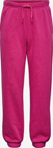 Pieces Kids Tapered Pants 'Chilli' in Pink: front