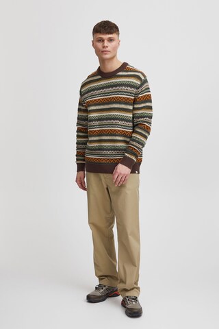 !Solid Pullover 'Gardar' in Braun