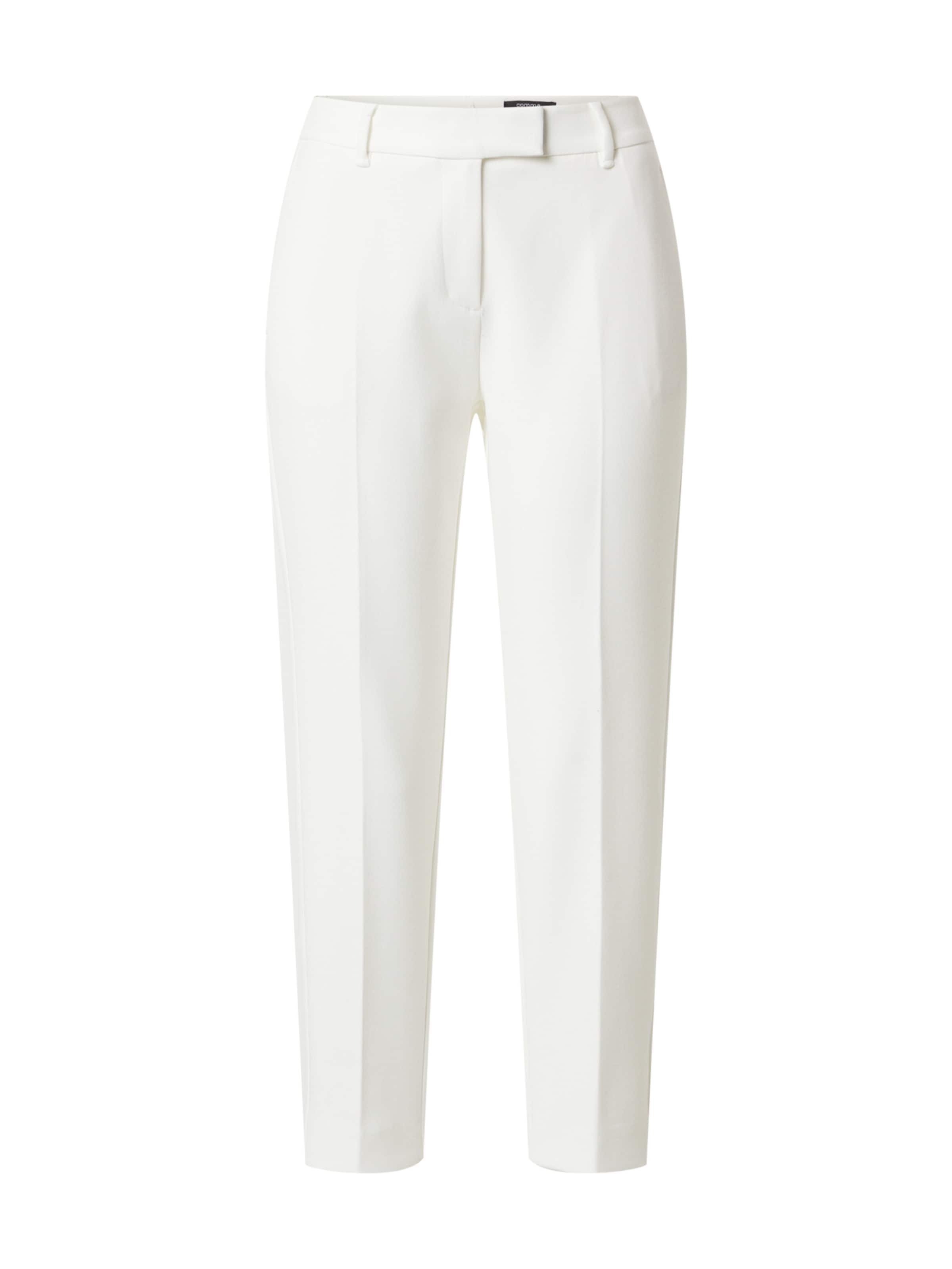Regular Pantalon à plis COMMA en blanc : devant