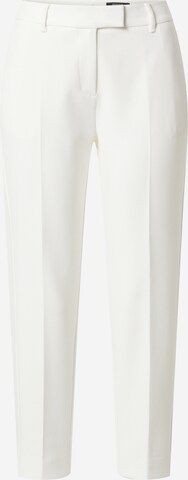 COMMA regular Bukser med fals i hvid: forside