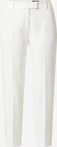 COMMA tavaline Viikidega püksid, värv valge: eest vaates